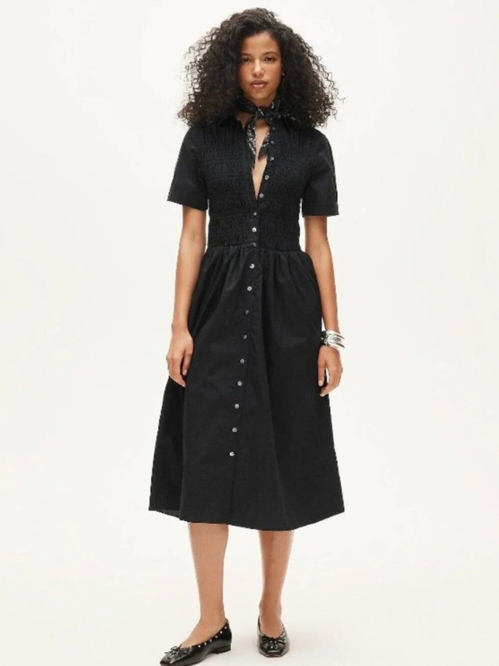 J. Crew Elsie Shirt Dress in Black